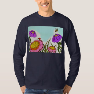 T-shirt à manches longues pour mâle de fleurs