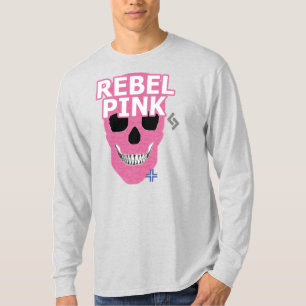 T-shirt à manches longues rose HANDSKULL Rebel B2