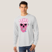 T-shirt à manches longues rose HANDSKULL Rebel B2 (Devant entier)