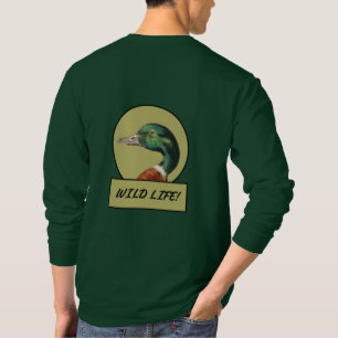 T-Shirt à manches longues vert forêt tête de canar