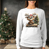 T-Shirt à manches longues Wacky Reindeer