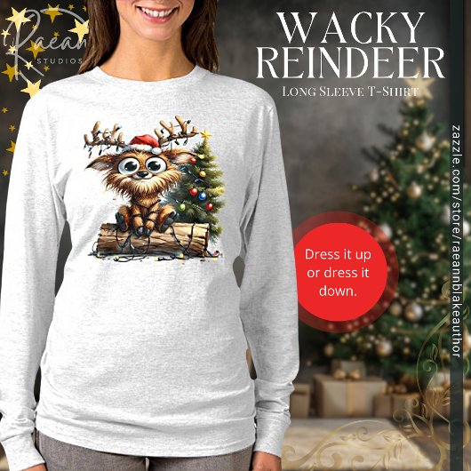 T-Shirt à manches longues Wacky Reindeer