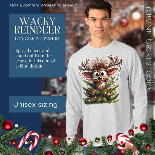 T-Shirt à manches longues Wacky Reindeer