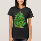 T-shirt A Mandelbrot Christas Tree With Red & Green Bulbs (Devant)