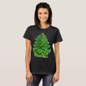 T-shirt A Mandelbrot Christas Tree With Red & Green Bulbs (Devant entier)