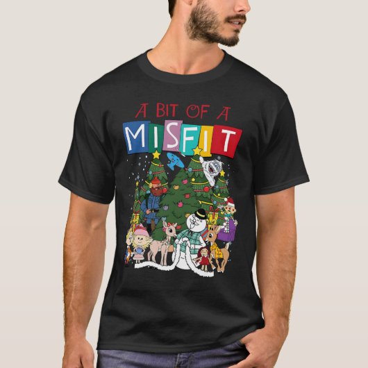 T-shirt A Misfit Island Christmas Rudolph The Red Nosed Re (Devant)