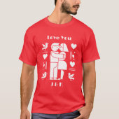 T-shirt A modern Bauhaus personalized Valentine’s Day (Devant)
