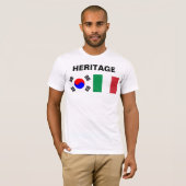 T-shirt À moitié coréen, à moitié italien (Devant entier)