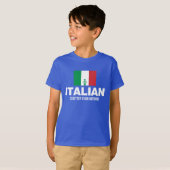T-shirt À moitié italien est meilleur que rien (Devant entier)