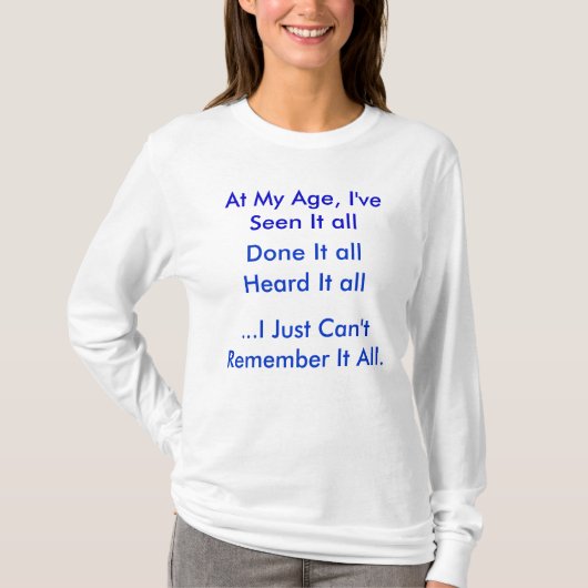 T-shirt À mon âge (Devant)