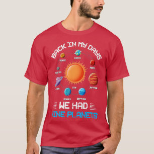 T-shirt À Mon Époque, Nous Avions Neuf Planètes Solar Spac