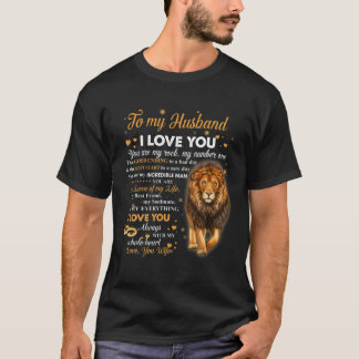 T-shirt À Mon Mari Je T'Aime, Tu Es Mon Rocher, Mon Numéro
