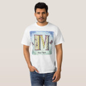 T-shirt à monogramme floral M (Devant entier)