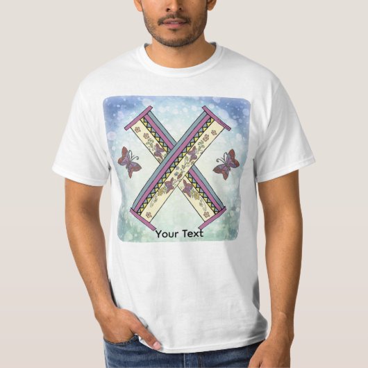 T-shirt à monogramme floral X (Devant)