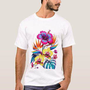 T-Shirt à motif botanique vintage sur tout le vête