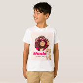 T-shirt à motif chat et singe  (Devant entier)