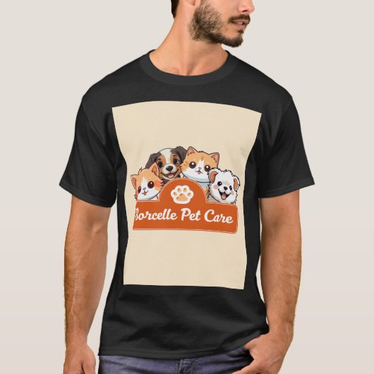 T-shirt à motif de chat mignon (Devant)