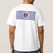 T-Shirt à motif nautique avec rayures marine (Dos)