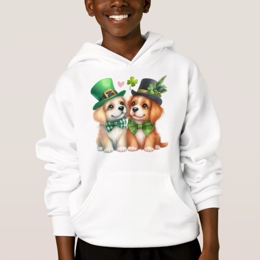 T-shirt à motif Saint-Patrick pour chiens mignons- (Devant)