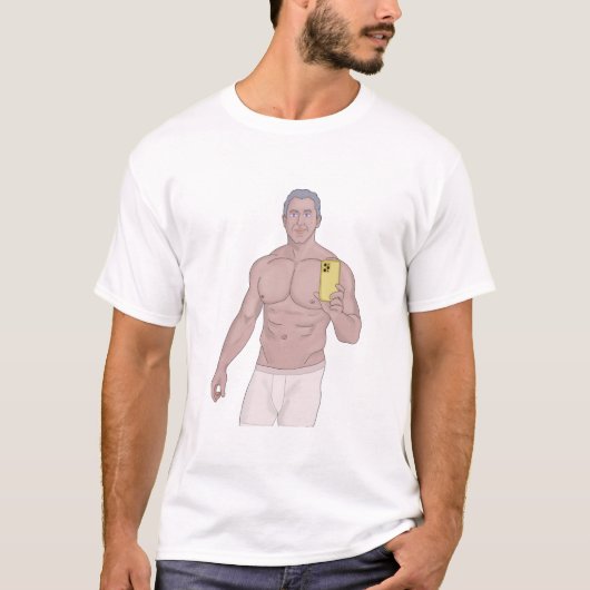 T-shirt A muscular gray-haired (Devant)