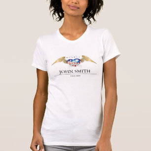 T-shirt À nos coeurs pour toujours or, JOHN SMITH,