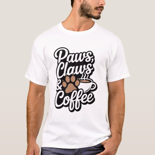 T-shirt à pattes et à café (Devant)