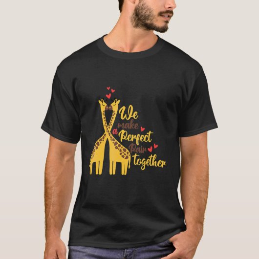 T-shirt A perfect pair and cute giraffe animal   nature (Devant)