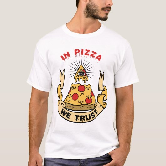 T-shirt À Pizza, nous avons confiance (Devant)