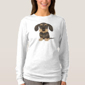 T-shirt À poils durs Dachshund | Teckel de chien de carica (Devant)
