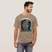 T-shirt À poils durs Pointeur Griffon Chien Astronaut Chie (Devant entier)