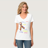 T-Shirt à points de sensibilisation à l'autisme (Devant entier)