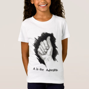 T-Shirt A POUR ADORABLE, ASL FINGERSPELL