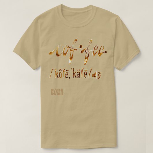 T-shirt A propos du café (Design devant)