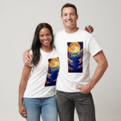T-shirt à relevé de qualité Omrani Moon (Unisexe)