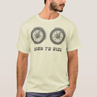 T-shirt à roues de moto « Né pour rouler »