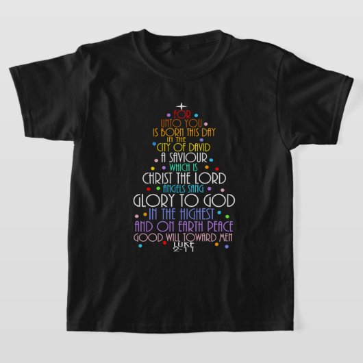 T-shirt A Savior is Born Luke 2-11 Christmas Tree Shirts (Poser)