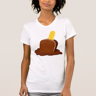 T-Shirt à sicle de chocolat fondu