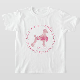 T-shirt à silhouette de caniche rose pastel person