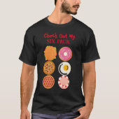 T-shirt à six pack amusant (Devant)