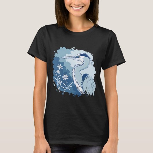 T-shirt A Stunning Blue Heron Portrait  (Devant)