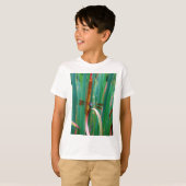 T-shirt A teal Eyed Dragonfly with cattails (Devant entier)