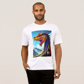 T-shirt à tête de dragon magique (Devant entier)