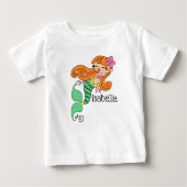 T-shirt à tête rouge de sirène (Devant)