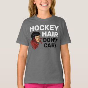T-shirt à tête rouge pour les filles de hockey