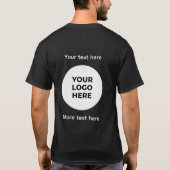 T-shirt à texte de logo modifiable Design (Dos)
