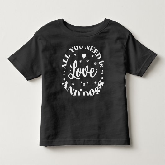 T-shirt à thème "Amour et Chiens" (Devant)