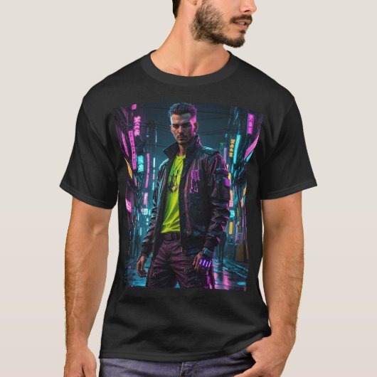 T-shirt à thème Cyberpunk (Devant)
