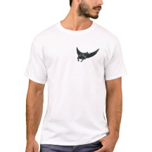 T-shirt à thème marin avec l'image d'une raie mant