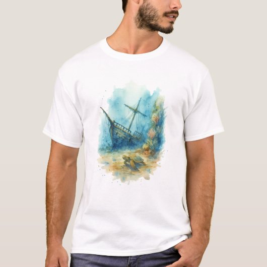 T-shirt à thème marin - Naufrage (Devant)