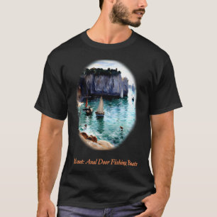 T-shirt Étretat, la porte d'Aval : bateaux de pêche quit
